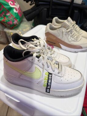 Nike Air Force 1 Low Cream with Pale Yellow Swoosh